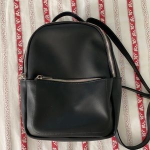 NWOT black backpack purse